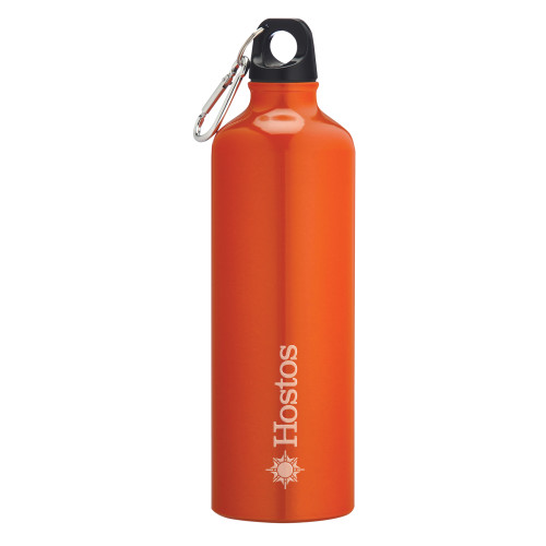 Community College Venture Aluminum Orange Bike Bottle 26oz-Hostos w/Sun Flat Engraved