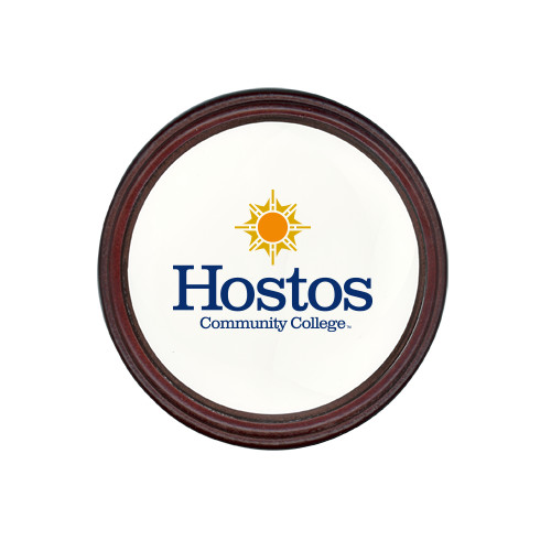 Community College Hardboard Coaster w/Cork Backing 4/set-Hostos Community College w/Sun Stacked