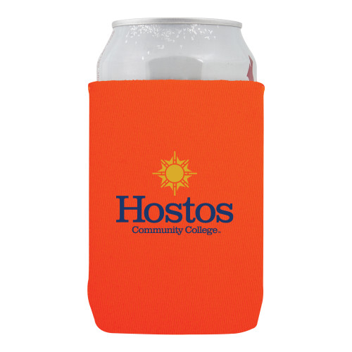 Community College Neoprene Orange Can Holder-Hostos Community College w/Sun