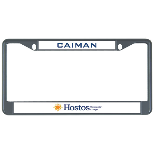 Community College Metal License Plate Frame in Black-Caiman