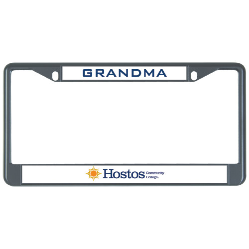 Community College Metal License Plate Frame in Black-Grandma