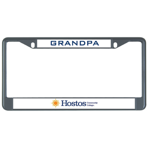 Community College Metal License Plate Frame in Black-Grandpa 