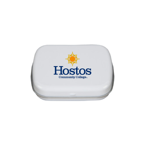 Community College White Rectangular Peppermint Tin-Hostos Community College w/Sun Stacked