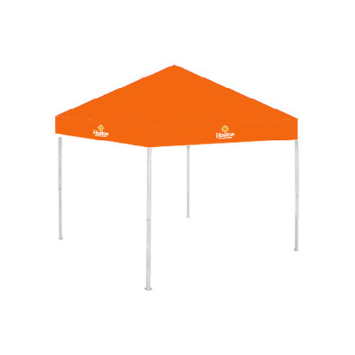 9 ft x 9 ft Orange Tent-Hostos Community College w/Sun Stacked