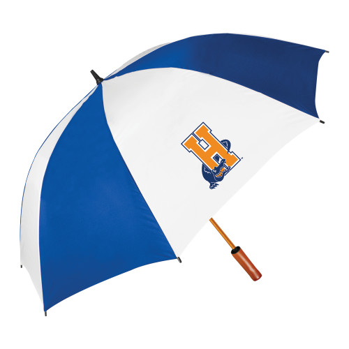 Community College 64 Inch Royal/White Umbrella-Hostos H w/Alligator