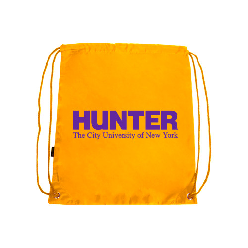 Gold Drawstring Backpack-Official Logo