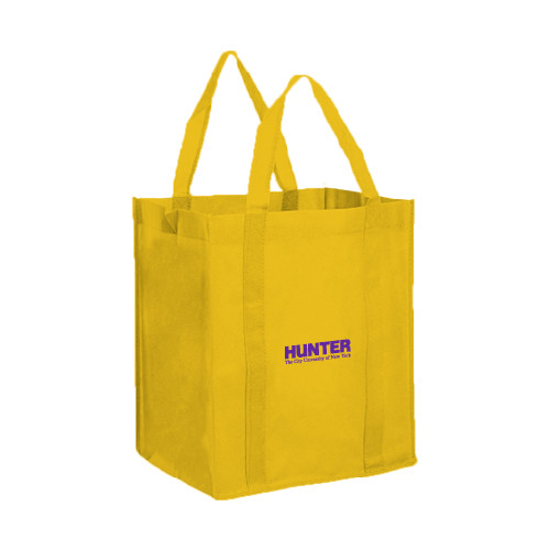 Non Woven Gold Grocery Tote-Official Logo