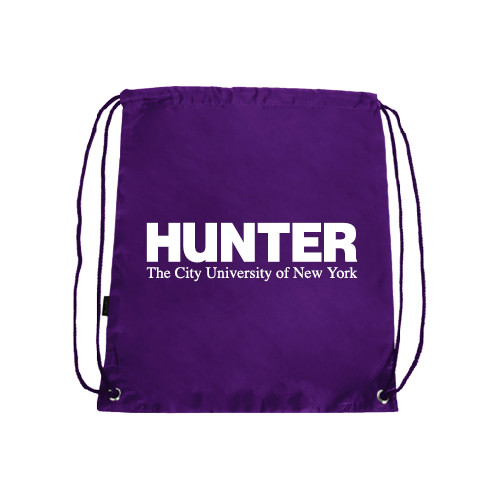 Purple Drawstring Backpack-Official Logo
