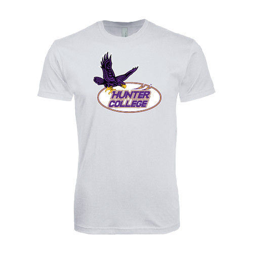 Next Level White SoftStyle T Shirt-Hunter College
