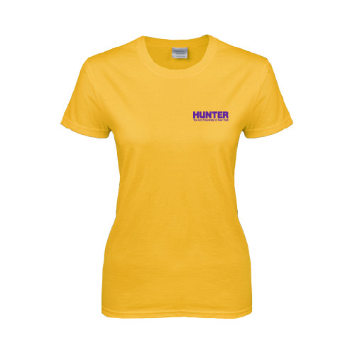 Womens Gold Short Sleeve Tee-Official Logo