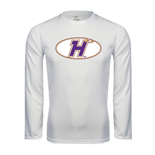 White Performance Long Sleeve Shirt-H Mark
