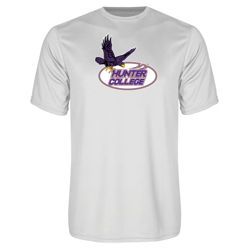 White Performance Tee-Hunter College