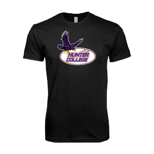 Next Level Black SoftStyle T Shirt-Hunter College