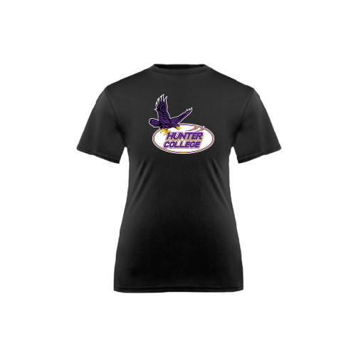 Youth Performance Black Tee-Hunter College