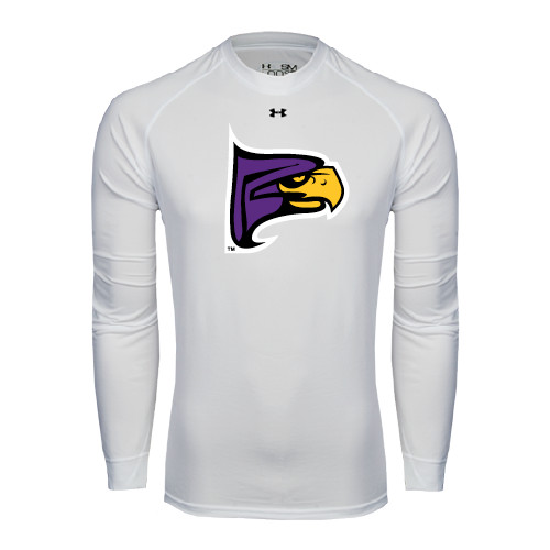Under Armour White Long Sleeve Tech Tee-Hawk Head