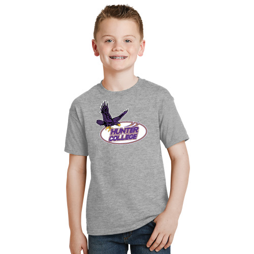 Youth Grey T-Shirt-Hunter College