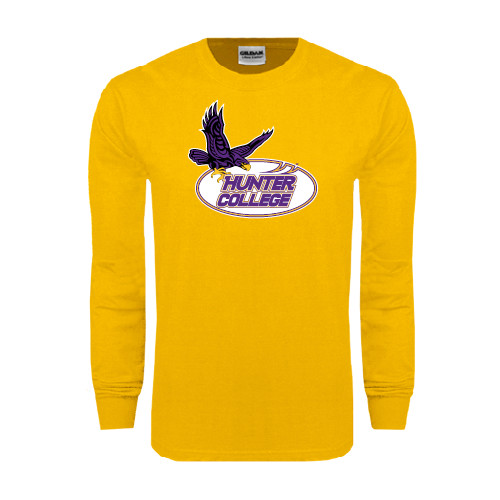 Gold Long Sleeve T Shirt-Hunter College