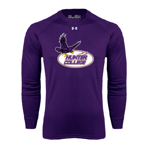 Under Armour Purple Long Sleeve Tech Tee-Hunter College