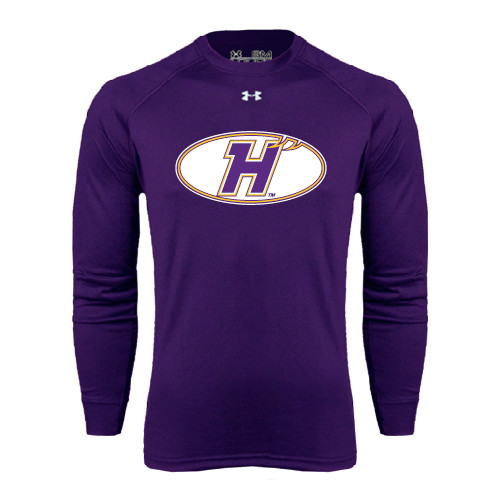 Under Armour Purple Long Sleeve Tech Tee-H Mark