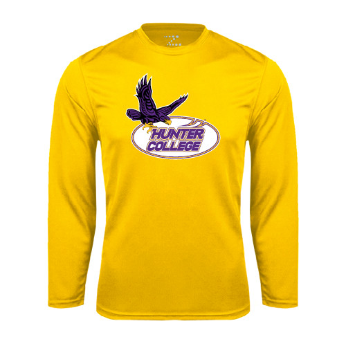 Gold Performance Long Sleeve Shirt-Hunter College