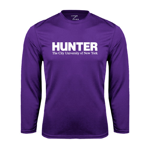Purple Performance Long Sleeve Shirt-Official Logo