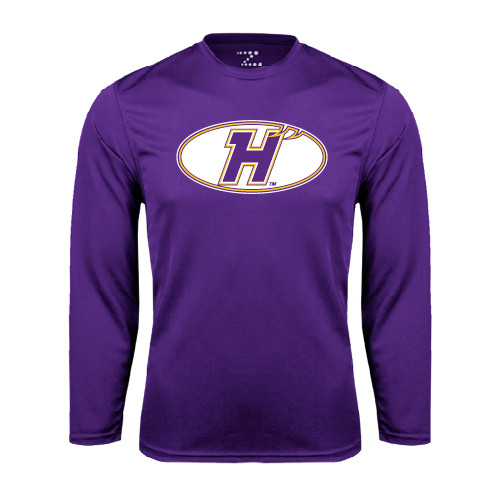 Purple Performance Long Sleeve Shirt-H Mark
