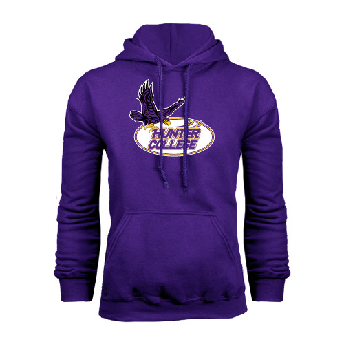 Purple Fleece Hoodie-Hunter College