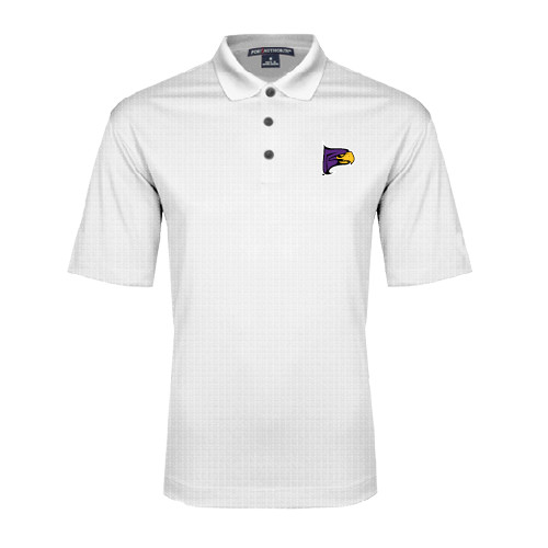 White Performance Fine Jacquard Polo-Hawk Head
