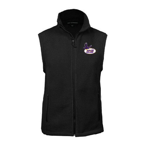 Black Fleece Full Zip Vest-Hunter College