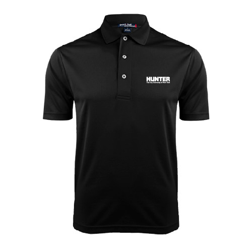 Black Dry Mesh Polo-Official Logo