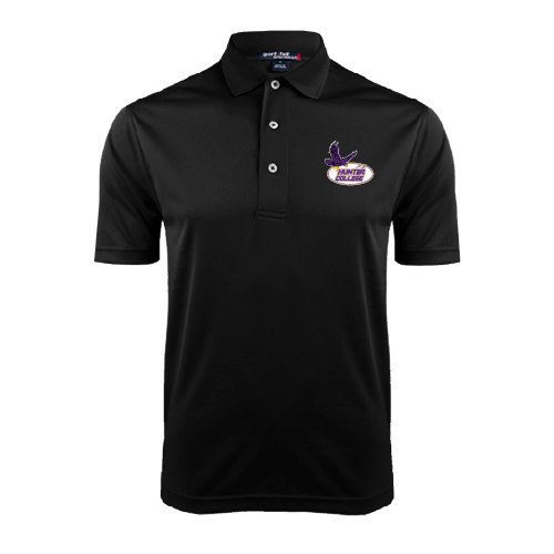 Black Dry Mesh Polo-Hunter College