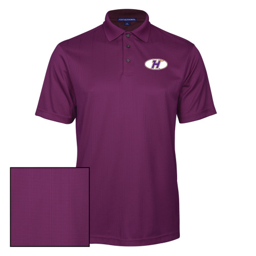 Purple Performance Fine Jacquard Polo-H Mark