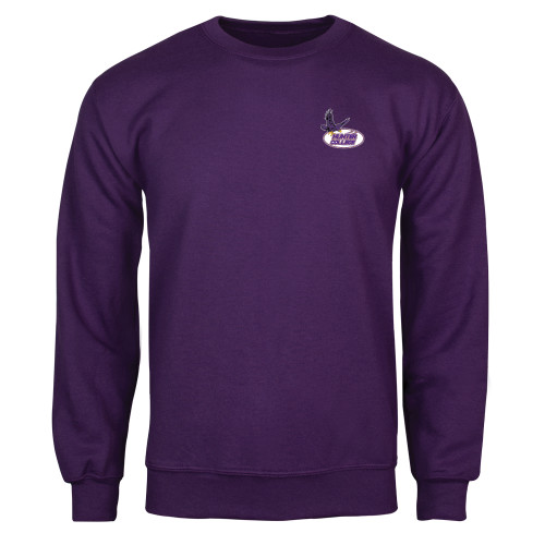 Purple Fleece Crew-Hunter College