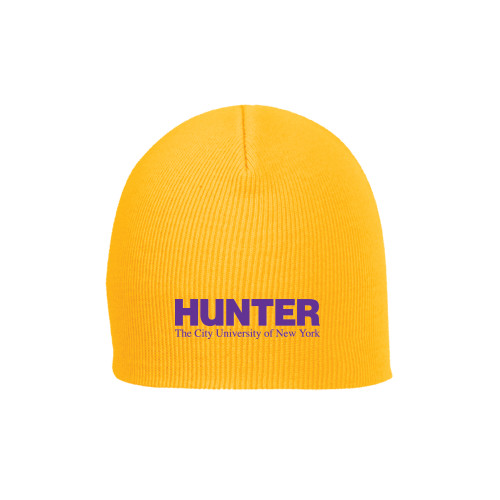 Gold Knit Beanie-Official Logo