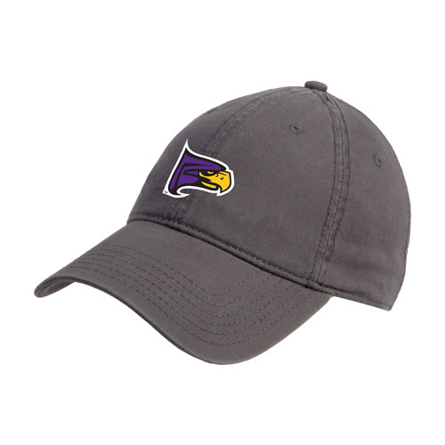 Charcoal Unstructured Adjustable Low Profile Hat-Hawk Head