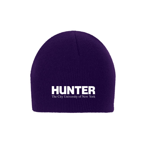 Purple Knit Beanie-Official Logo
