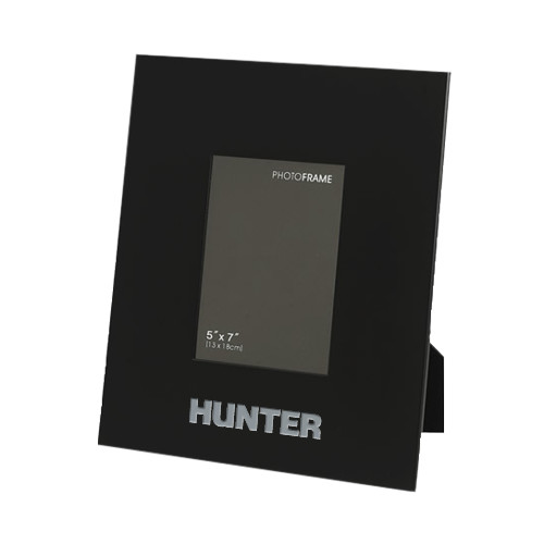 Black Metal 5 x 7 Photo Frame-Hunter Engraved