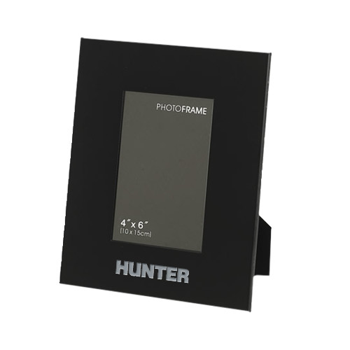 Black Metal 4 x 6 Photo Frame-Hunter Engraved