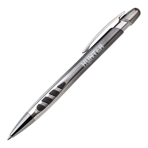 Veneno Metallic Charcoal Pen w/Blue Ink-Hunter Engraved