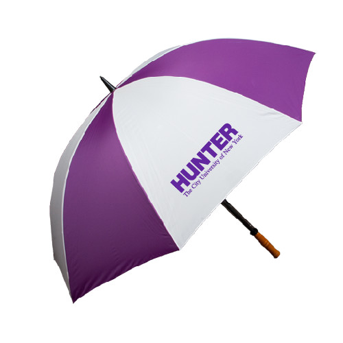 64 Inch Purple/White Umbrella-Official Logo