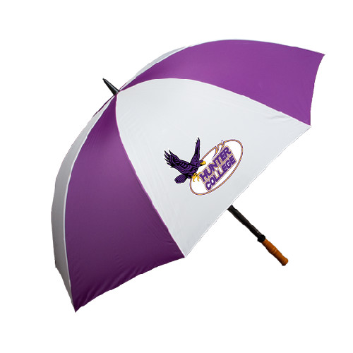 64 Inch Purple/White Umbrella-Hunter College