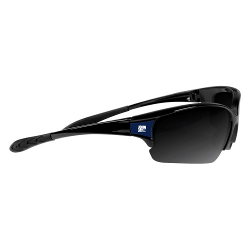 Mens Black Sporty Sunglasses-John Jay College of Criminal Justice Primary Mark