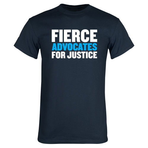 Navy T Shirt-John Jay College of Criminal Justice Fierce Advocates For Justice