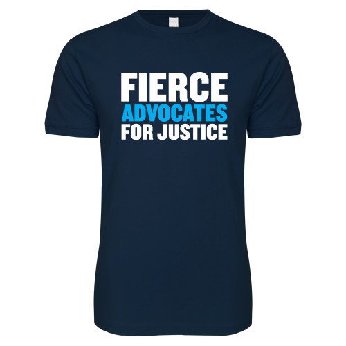 Next Level Navy SoftStyle T Shirt-John Jay College of Criminal Justice Fierce Advocates For Justice