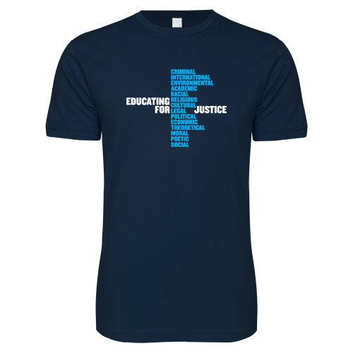 Next Level Navy SoftStyle T Shirt-John Jay College of Criminal Justice Educating For Justice