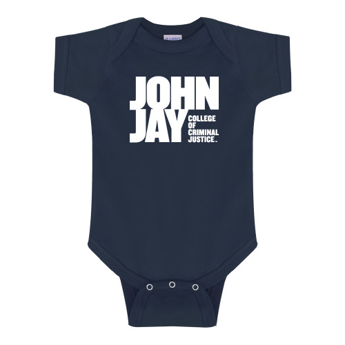 Navy Infant Onesie-John Jay College of Criminal Justice Primary Mark