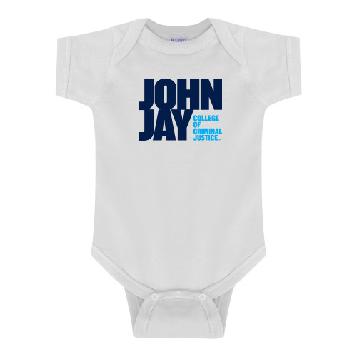 White Infant Onesie-John Jay College of Criminal Justice Primary Mark