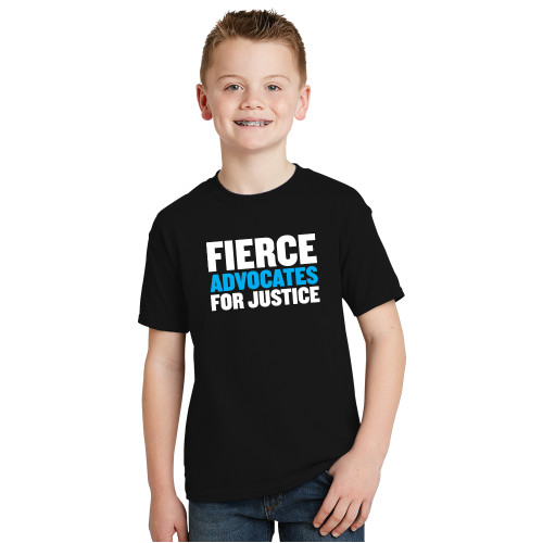 Youth Black T Shirt-John Jay College of Criminal Justice Fierce Advocates For Justice