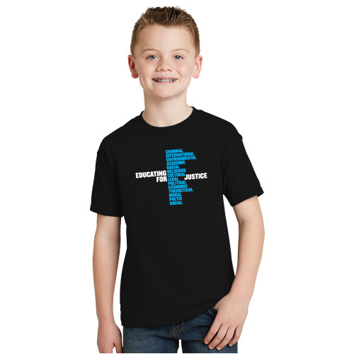 Youth Black T Shirt-John Jay College of Criminal Justice Educating For Justice