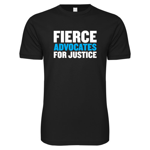 Next Level Black SoftStyle T Shirt-John Jay College of Criminal Justice Fierce Advocates For Justice